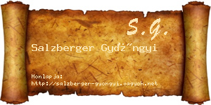 Salzberger Gyöngyi névjegykártya